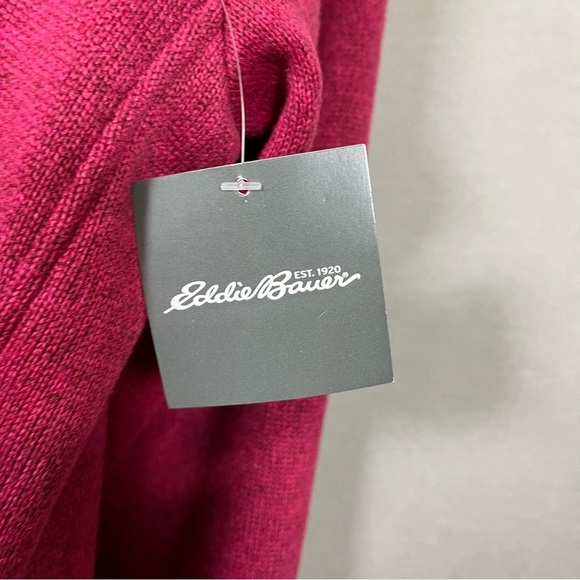 Eddie Bauer Pink Fleece Pullover Snap Neck Ling Sleeve Jacket - Picture 9 of 15